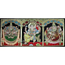 Lakshmi, Ganesha, Saraswathi