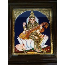 Saraswathi on White Lotus -small