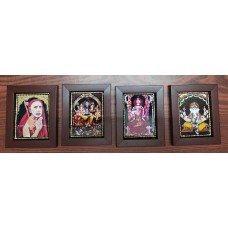 Print Tanjore Set of 4 Small Paintings